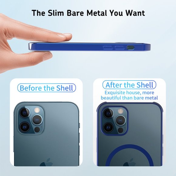 Clear MagSafe Case for iPhone 12 Pro max Mini Color Ring Magnetic Cover Black - Picture 4 of 17